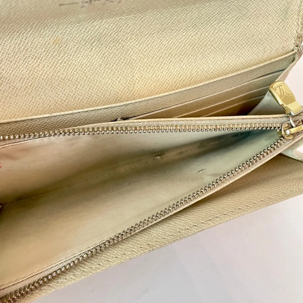 Louis Vuitton Damier Azur Sarah Wallet PorteFeuille LV Canvas - Picture 11 of 16